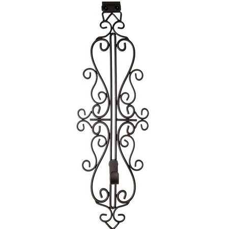 TREEKEEPER Metal Colonial Wreath Hanger, Iron, Brown, Up to 20 lb, Over the Door Mounting V-20569